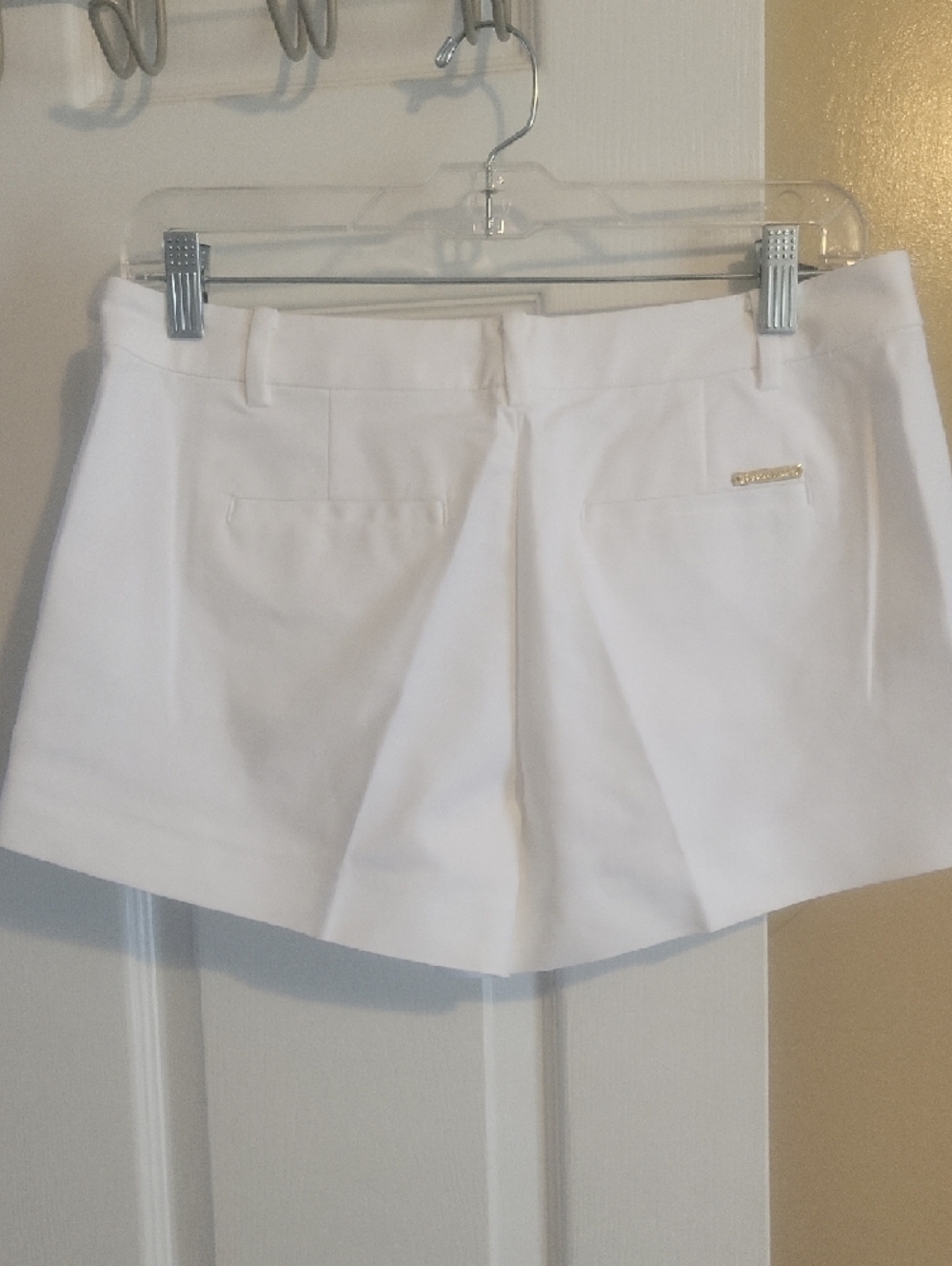 Michael Kors Sz4 White High-Waist Tailored Shorts - Picture 5 of 6